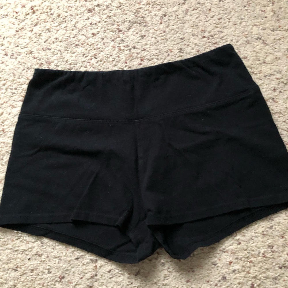 Black Women's High-Waist Stretch Shorts